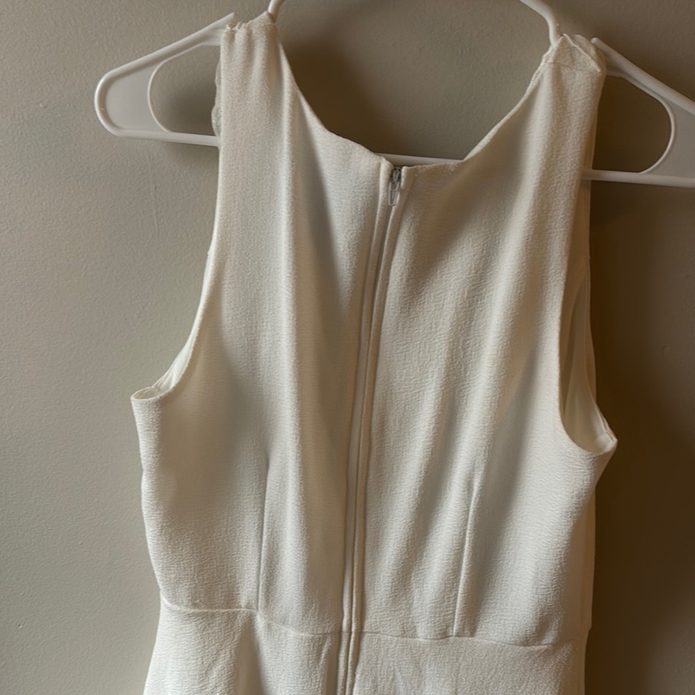 Sophisticated White Ruffle Dress